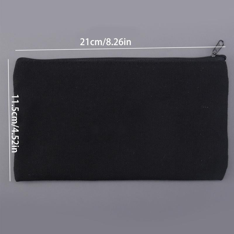 Portable Large Capacity Canvas Pencil Bag Student Stationery Storage