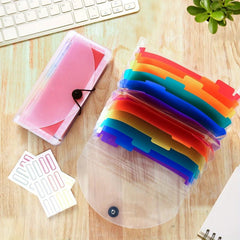 13 Pockets Accordion File Organizer for Invoice Receipt Cards Mini Wallet