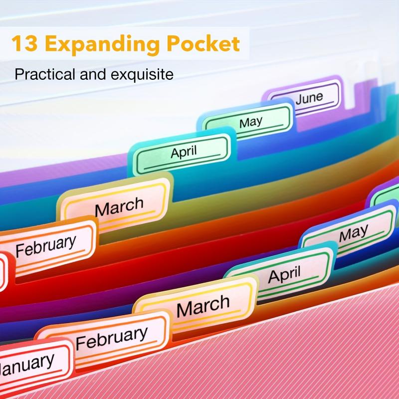 13 Pockets Accordion File Organizer for Invoice Receipt Cards Mini Wallet