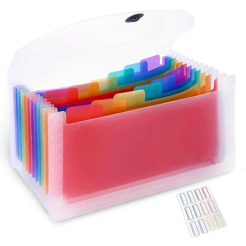 13 Pockets Accordion File Organizer for Invoice Receipt Cards Mini Wallet