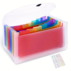13 Pockets Accordion File Organizer for Invoice Receipt Cards Mini Wallet