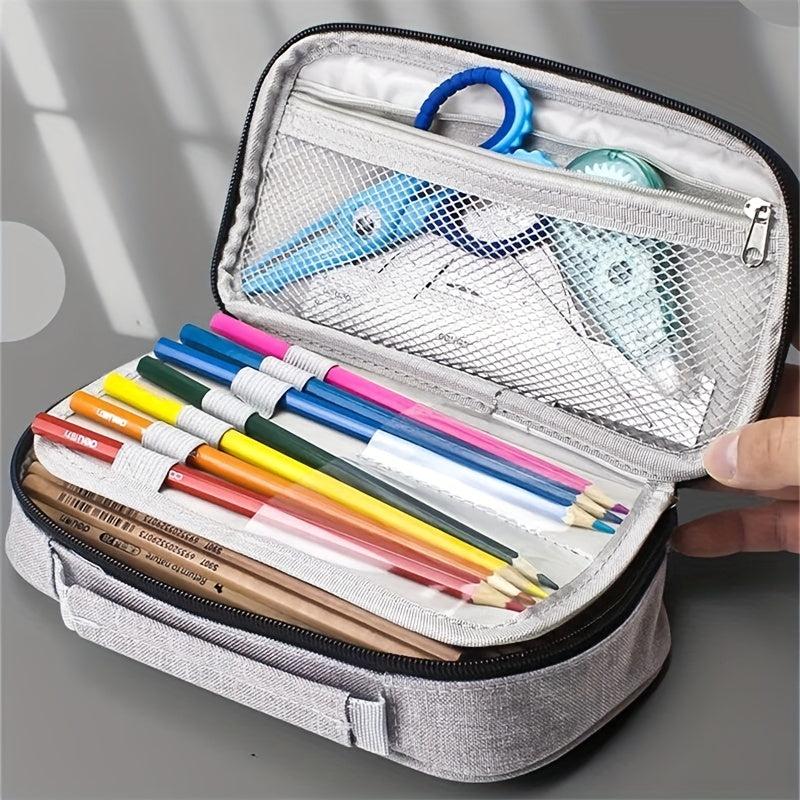 Canvas Pencil Case for Students - Stylish and Spacious