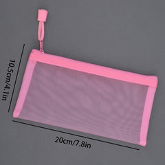 Portable Mesh Pencil Bag for Students & Adults