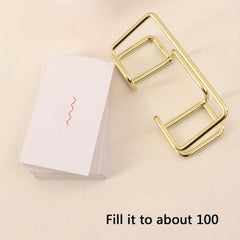 Metal Business Card Holder Desktop Storage Box