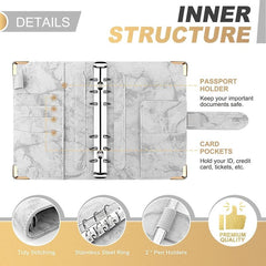 A6 Marble Print Journal Set - Stay Organized & Stylish