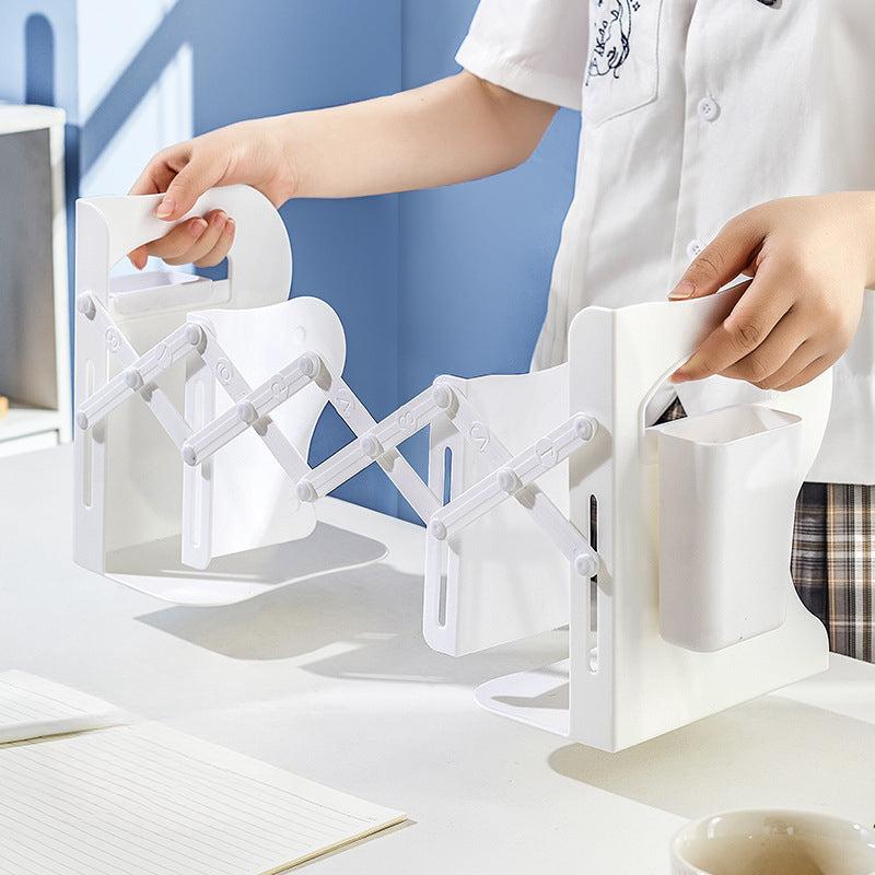 Retractable Desktop Book Stand Storage Creative Stationery Bookend
