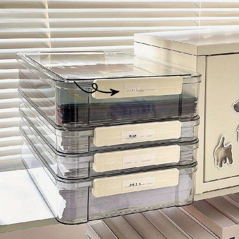 Transparent Document Storage Box Household Registration Book A4 Size