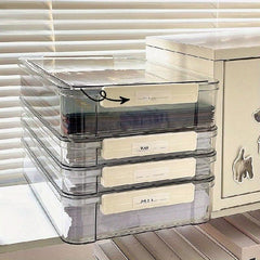 Transparent Document Storage Box Household Registration Book A4 Size