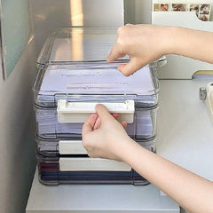 Transparent Document Storage Box Household Registration Book A4 Size