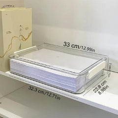Transparent Document Storage Box Household Registration Book A4 Size