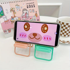 Macaron Stool Foldable Mobile Phone Chair Stand