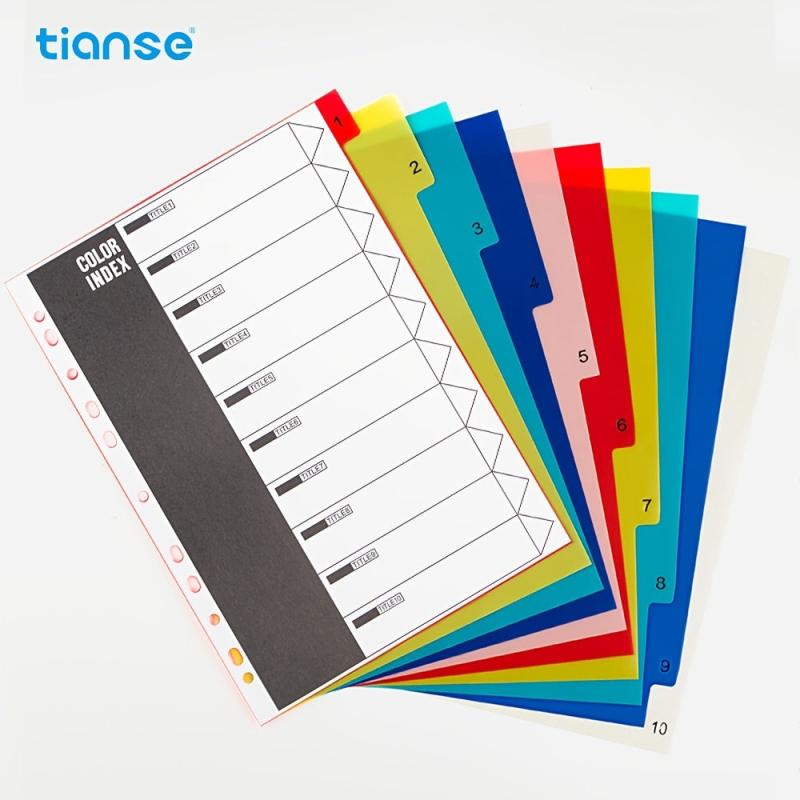 A4 Refill Paper Divider Index 11 Holes 10 Pages for Binders