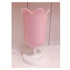 Cute Tulip Pen Holder Heart Shaped Storage Bucket