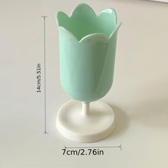Cute Tulip Pen Holder Heart Shaped Storage Bucket