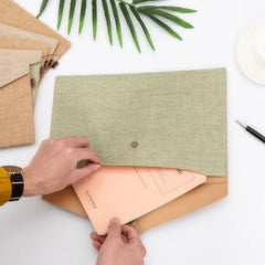 Large Capacity Canvas Stationery Case for Organizing Documents