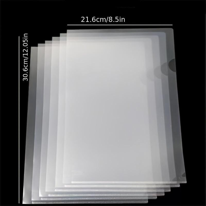 30pcs A4 Document Protection Bags Flat Folder Top & Side Open