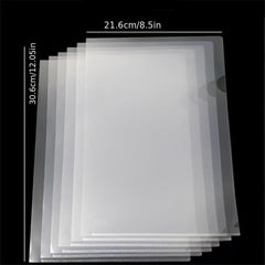 30pcs A4 Document Protection Bags Flat Folder Top & Side Open