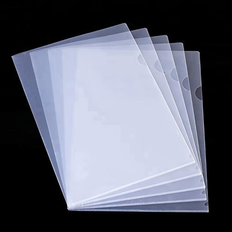 30pcs A4 Document Protection Bags Flat Folder Top & Side Open