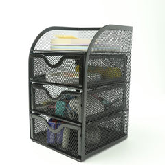 4 Tier Mesh Desk Organizer for School Dorm and Home Office