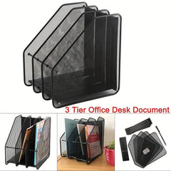 3 Tier Office Desk File Magazine Paper Organiser Holder Stand