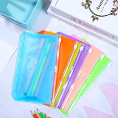 12pcs A6 Binder PVC Pocket Notebook Colorful Waterproof Zipper Folders