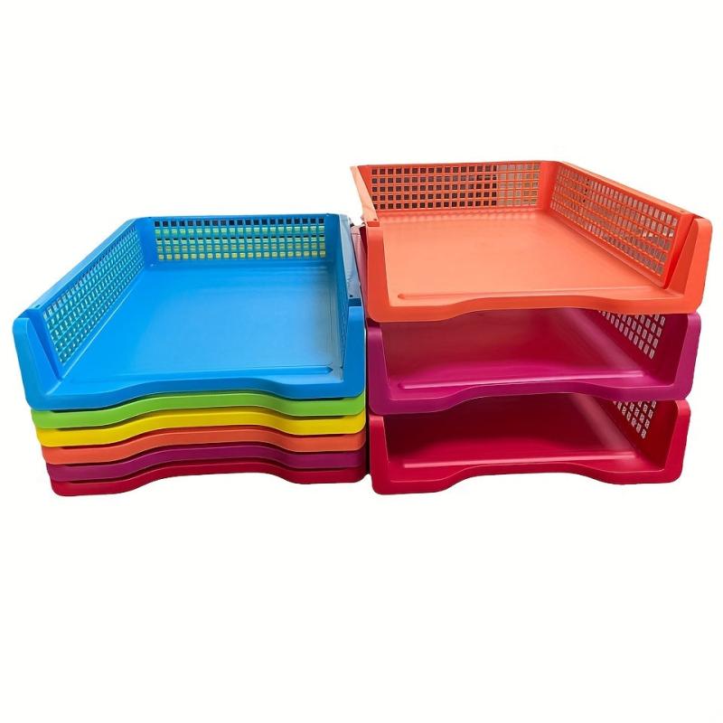 Colorful Narrow Mouth Document Storage Basket