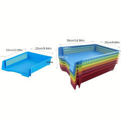 Colorful Narrow Mouth Document Storage Basket