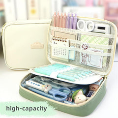 Large Capacity Pencil Case Handheld Stationery Bag for Office School