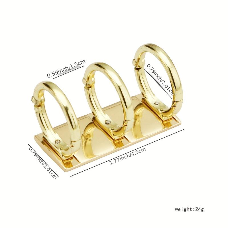 Golden 3 Rings Loose Leaf Notebook Ring Binder Kit