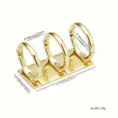 Golden 3 Rings Loose Leaf Notebook Ring Binder Kit