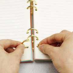 Golden 3 Rings Loose Leaf Notebook Ring Binder Kit