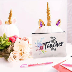 10pcs Blank Canvas Zipper Pouches DIY Crafts & Cosmetic Bag