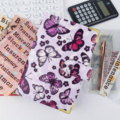 Leather Journal & Budget Planner A6 Binder Loose Leaf Ring Binder Cash Dairy Not