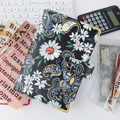 Leather Journal & Budget Planner A6 Binder Loose Leaf Ring Binder Cash Dairy Not