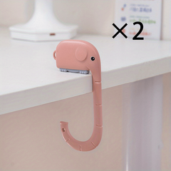 MOHAMM 2pcs Hanging Desk Hook For Student Schoolbag Punch Organizer