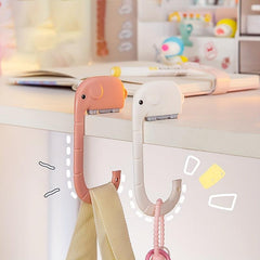 MOHAMM 2pcs Hanging Desk Hook For Student Schoolbag Punch Organizer