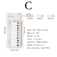 200pcs Morandi Index Sticky Notes Scheduler Paper Stickers