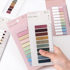 200pcs Morandi Index Sticky Notes Scheduler Paper Stickers