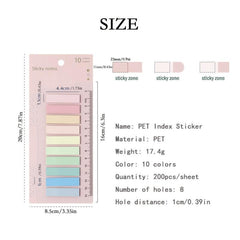 200pcs Morandi Index Sticky Notes Scheduler Paper Stickers