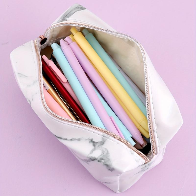 Marble Texture Student Pen Case Large Capacity Pencil Case
