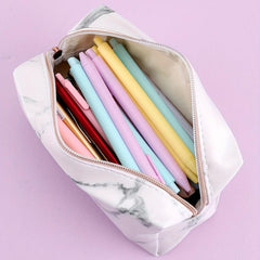Marble Texture Student Pen Case Large Capacity Pencil Case