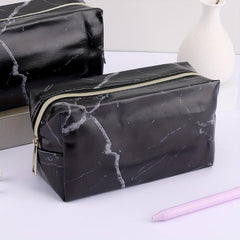 Marble Texture Student Pen Case Large Capacity Pencil Case