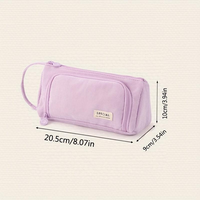 Triangle Window Pencil Case Large Capacity Pen Stationery Box For Students