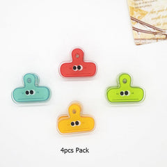 4pcs Colorful & Adorable Face Binder Clips for Organization