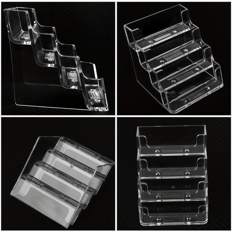 Vertical Transparent Business Card Case with 4 Layers, 4 Grids