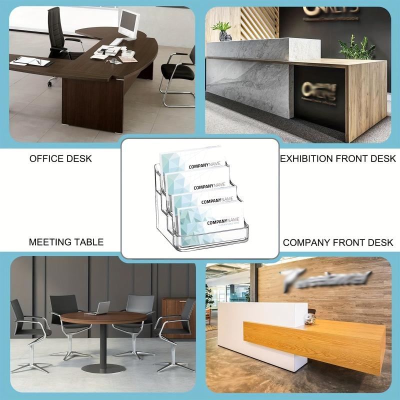 Vertical Transparent Business Card Case with 4 Layers, 4 Grids