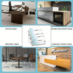Vertical Transparent Business Card Case with 4 Layers, 4 Grids