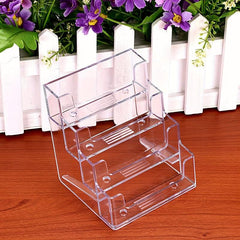 Vertical Transparent Business Card Case with 4 Layers, 4 Grids