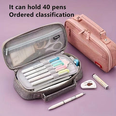Large Capacity Pencil Case School Supplies Office Desk Storage Bag Students Pen