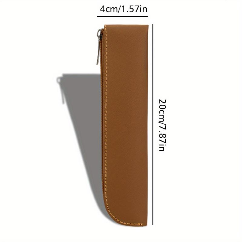 Leather Pencil Case Stationery Storage Bag For Students